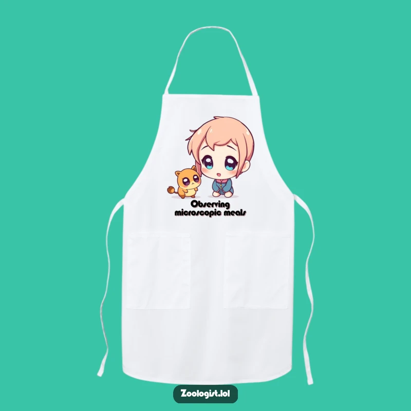 Funny Amazed Character Apron: Tiny Creature Kitchen Discovery Gift
