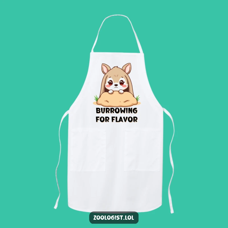Funny Apron: Quizzical Animal Burrow Explorer, Perfect Funny Gift for Adventurers!