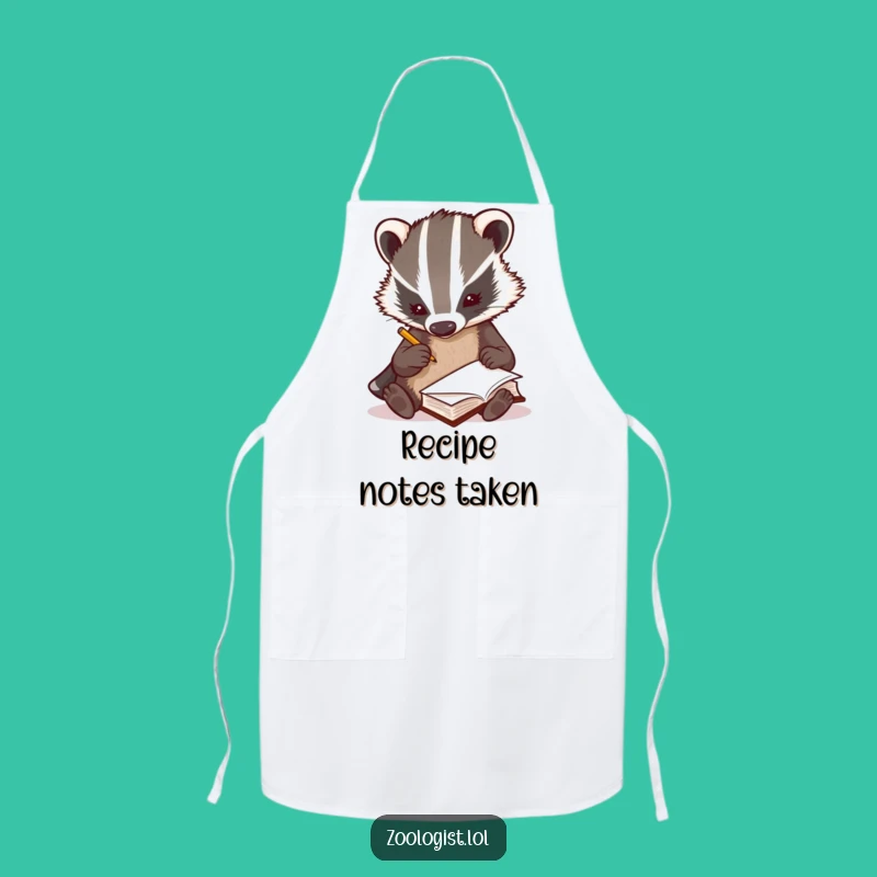 Funny Badger Zoologist Apron - Curious Wear for Gardeners and Researchers