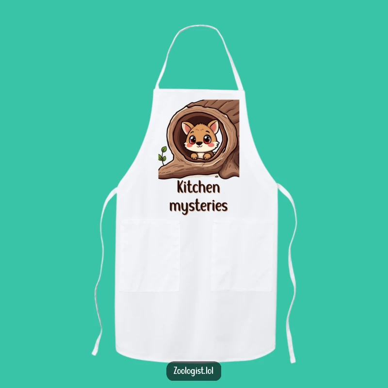 Funny Curious Animal Apron - Cook Up Some Culinary Discoveries!