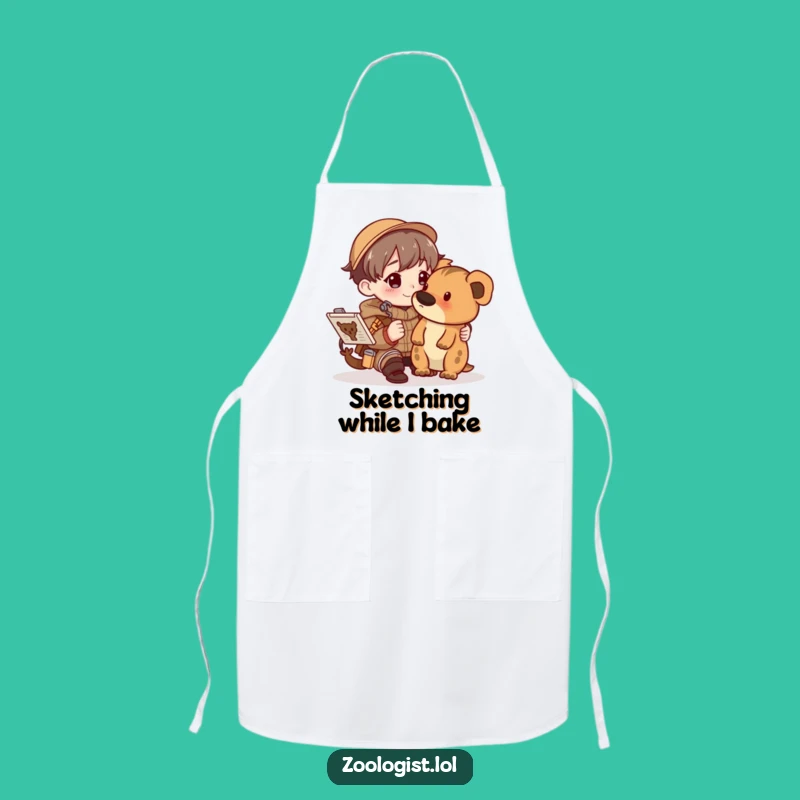 Funny Field Guide Sketch Apron - Artist's Protective Gear, Hilarious Gift