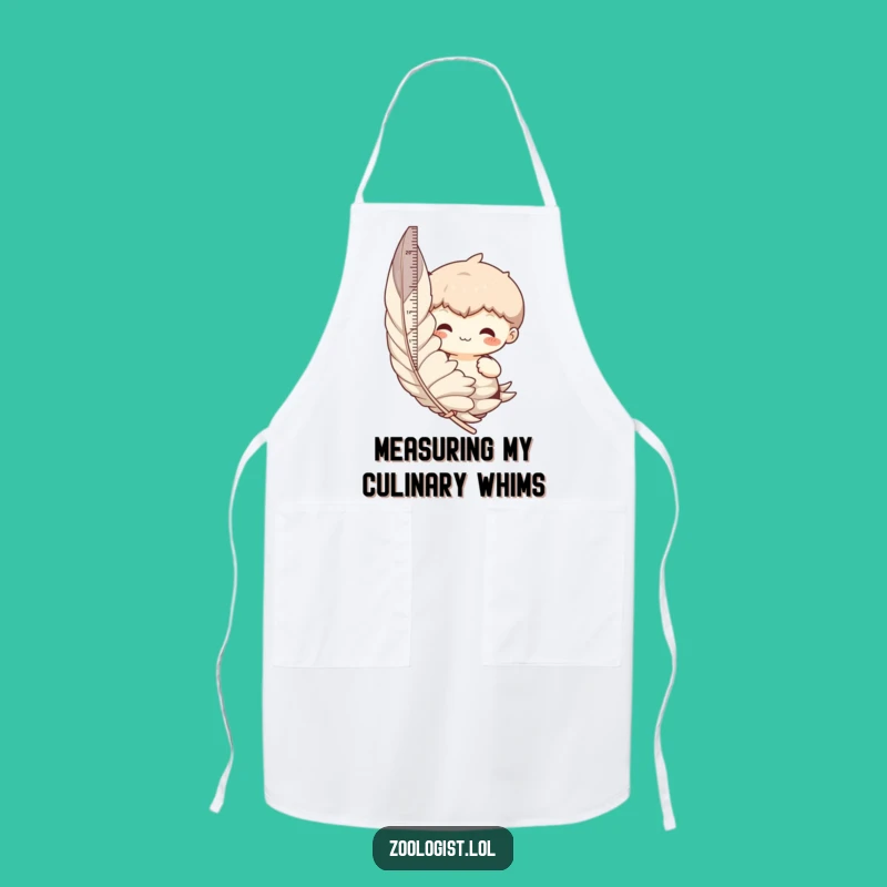 Funny Feather Measuring Apron: Cook Up Some Giggles!