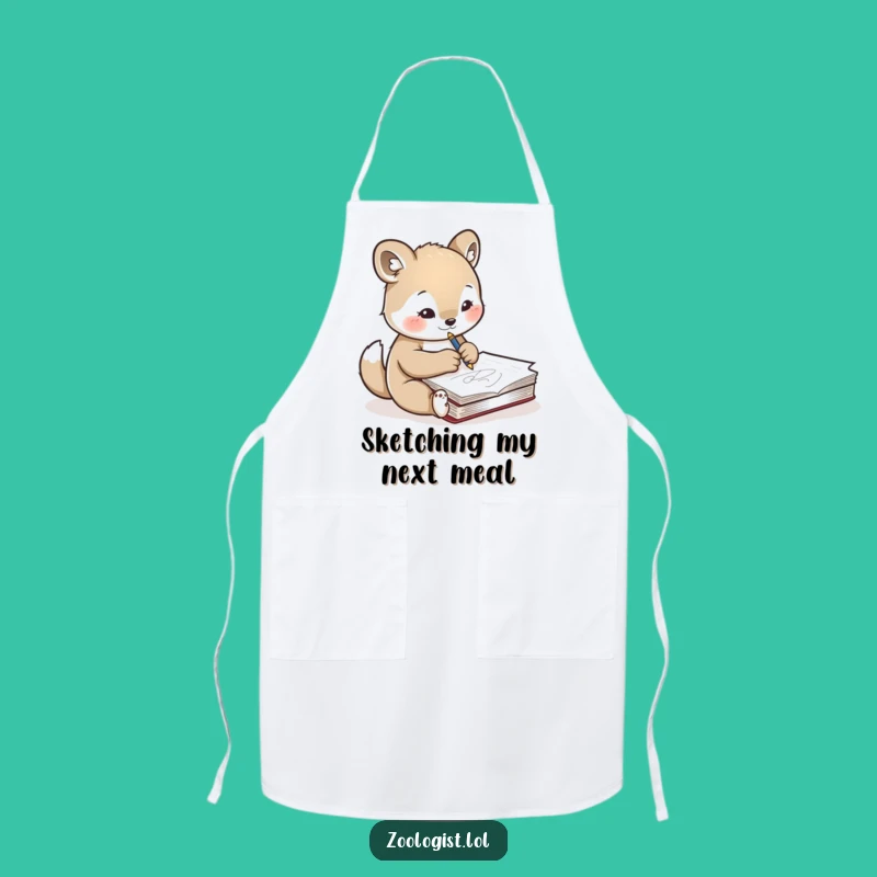 Funny Artist Apron: Cute Animal Sketching Gear, Ideal Funny Gift