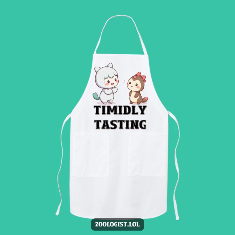 Funny Shy Creature Apron: Cook with Kindness!