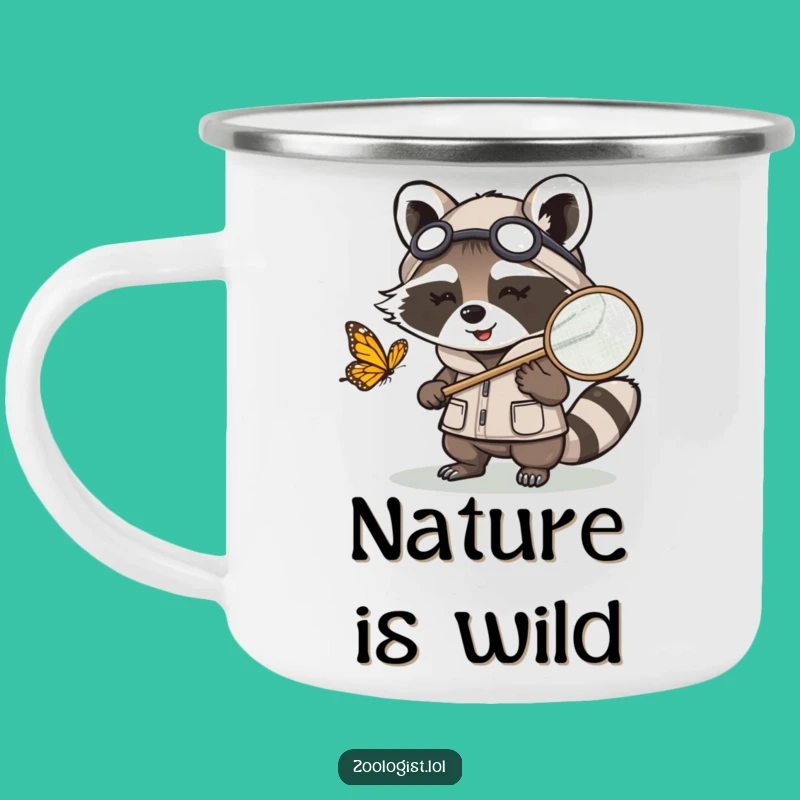 Adventure Funny Kawaii Raccoon Zoologist Camping Mug: Outdoor Nature Gift