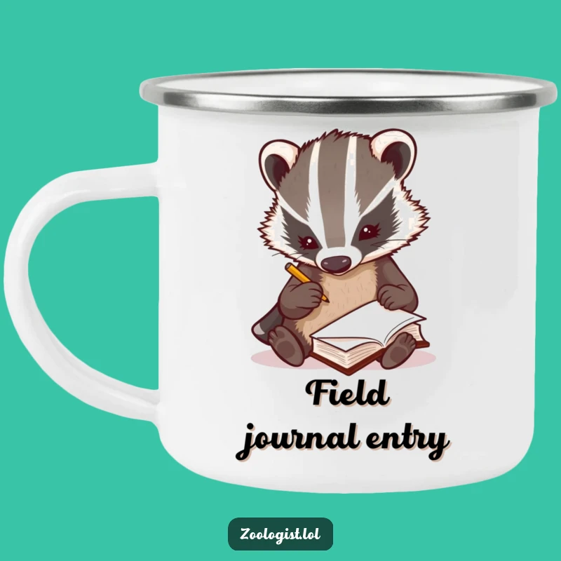 Durable Funny Badger Zoologist Camping Mug - Curious Explorer Gear