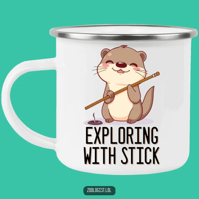 Funny Otter Poking Camping Mug: Your Companion for Playful Outdoor Exploration