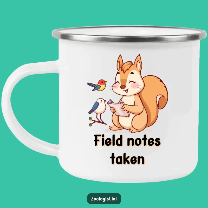 Funny Squirrel Birdwatching Camping Mug: Durable Squirrel Mug, Great Gift
