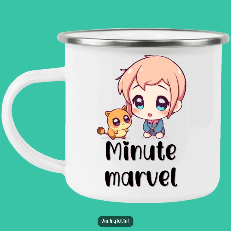 Funny Amazed Camping Mug: Tiny Creature Discovery Adventure Gift