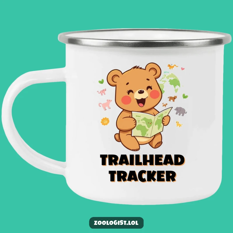 Funny Joyful Bear Camping Mug: Durable and Hilarious Adventure Gear