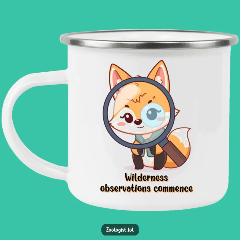 Funny Kawaii Fox Zoologist Camping Mug - Adventure-Ready & Hilariously Cute!