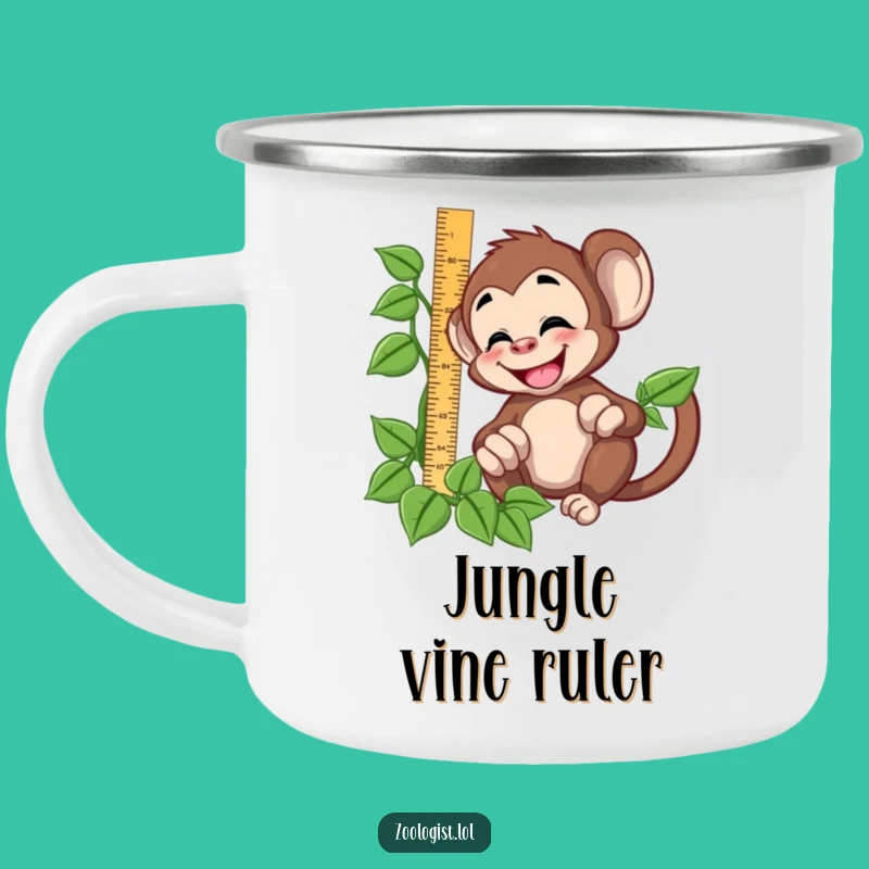 Funny Monkey Measuring Camping Mug: Hilarious Outdoor Jungle Companion