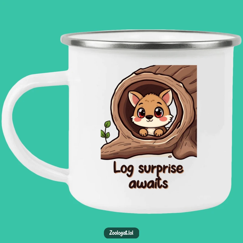 Funny Curious Animal Camping Mug - Adventure Awaits Your Discovery!
