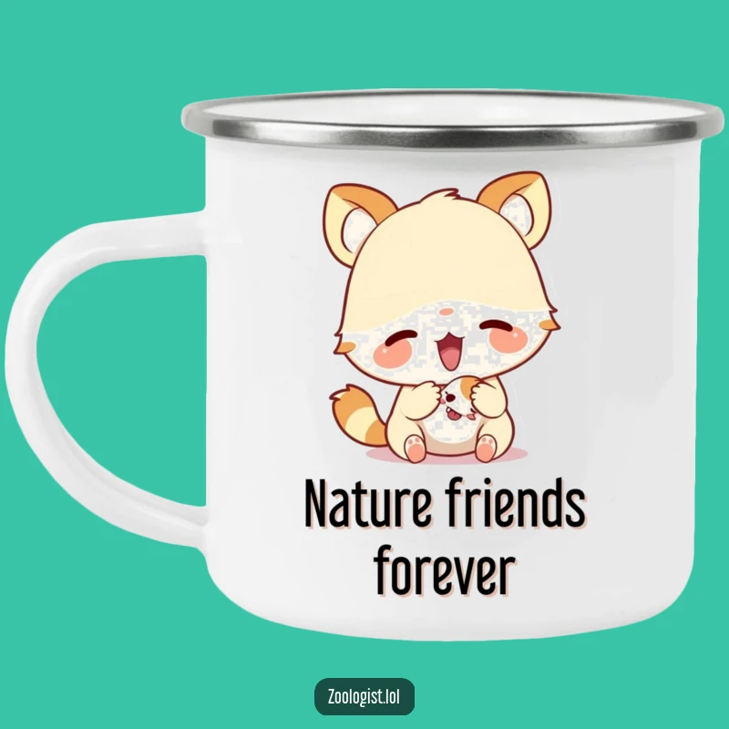 Funny Excited Animal Camping Mug - Cute Outdoor Discovery Gift