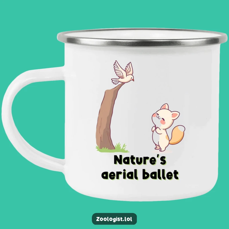Funny Joyful Animal Bird Camping Mug - Cute Nature Observer Gift