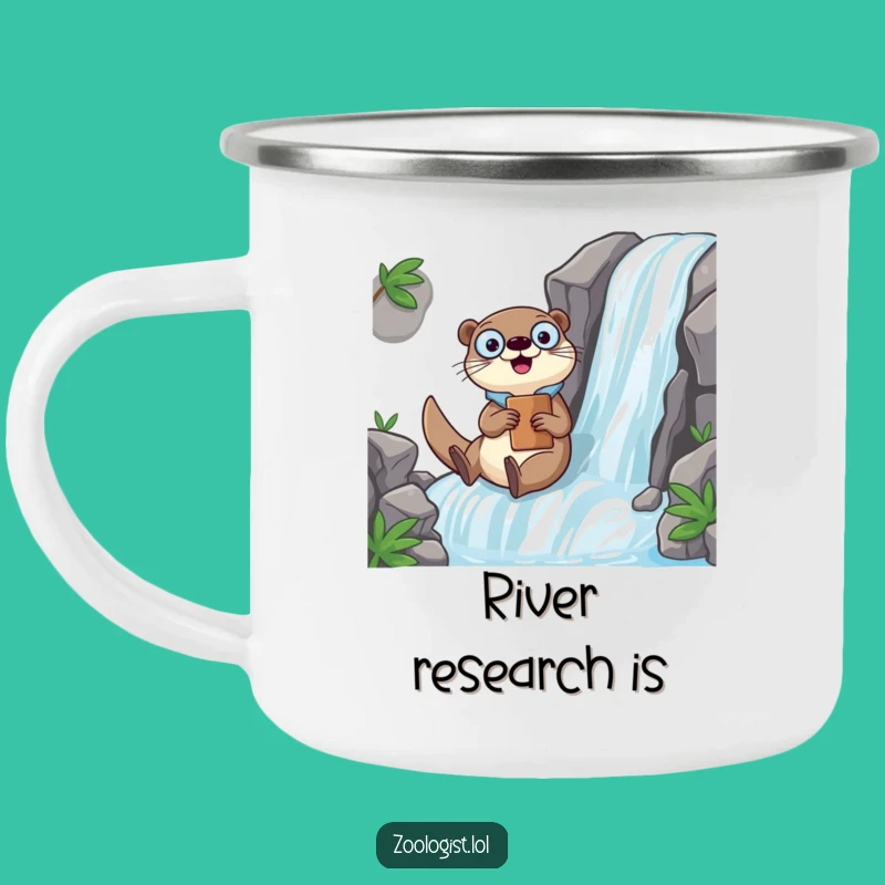Adventure Funny Kawaii Otter Zoologist Camping Mug: Outdoor Thrill Gift