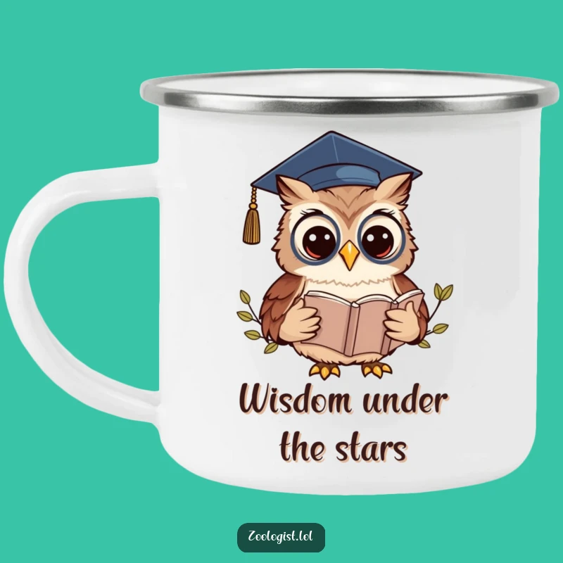 Funny Kawaii Owl Zoologist Camping Mug - Study Under the Stars with Humor!