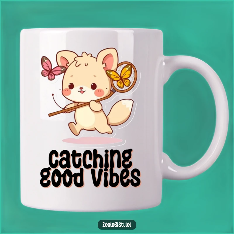 Funny Butterfly Chase Mug: Cute Animal Hunter Gift, Perfect Funny Gift