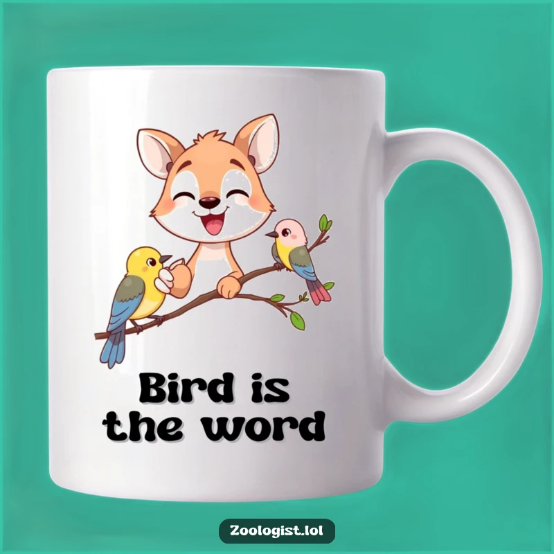 Funny Animal Gazer Mug - Excited Bird Watcher Gift for Nature Lovers