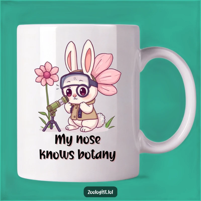Funny Kawaii Rabbit Zoologist Mug: Perfect Gift for Nature Lovers Who Giggle!