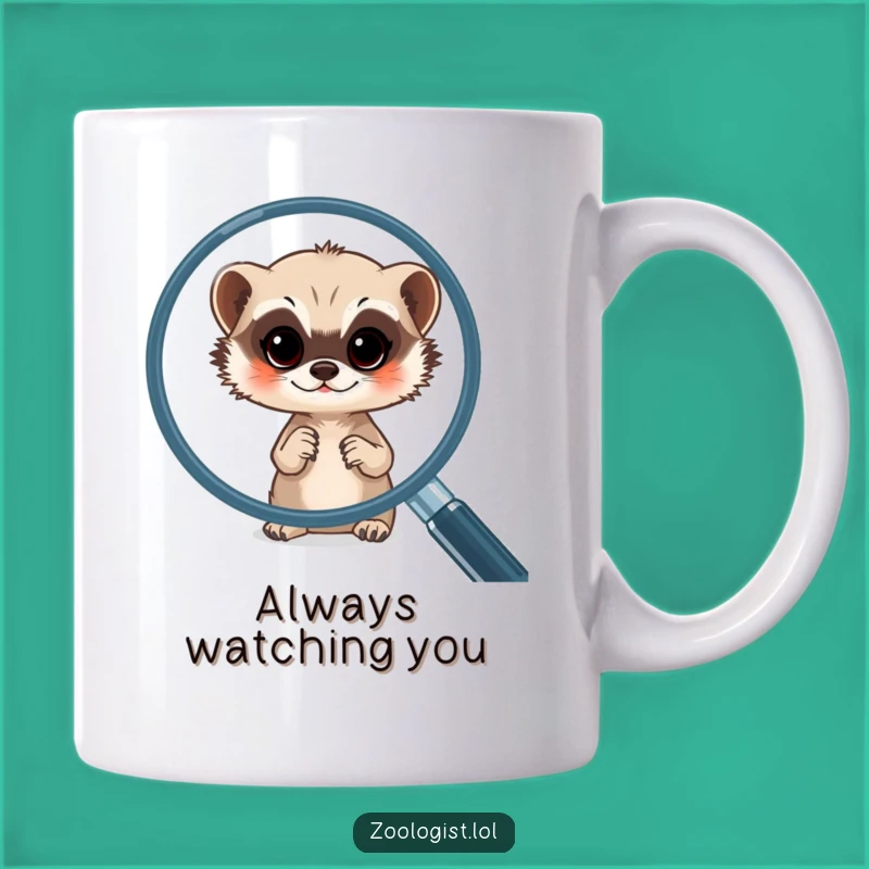 Funny Meerkat Magnified Mug: Hilarious Peek-a-Boo Gift for the Curious Soul