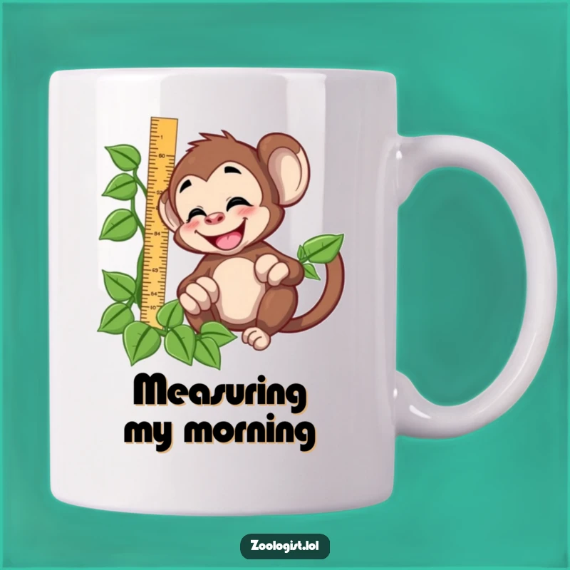 Funny Monkey Measuring Mug: Hilarious Jungle Precision Gift for Adventurers