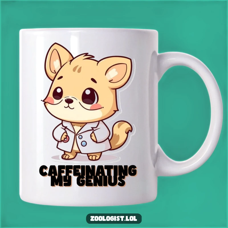 Funny Scientist Animal Mug: Thoughtful Lab Coat Character - Genius Gift Idea!
