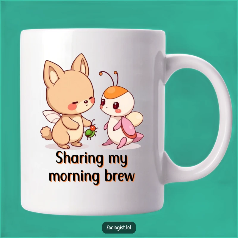 Funny Friendship Animal Mug: Sharing Bug, Perfect Kind Gesture Gift