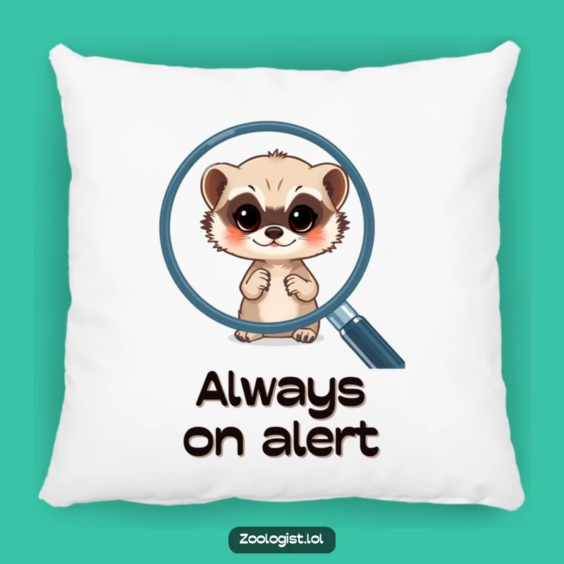 Funny Meerkat Peeking Pillow: Comfy Cushion for Curious Minds