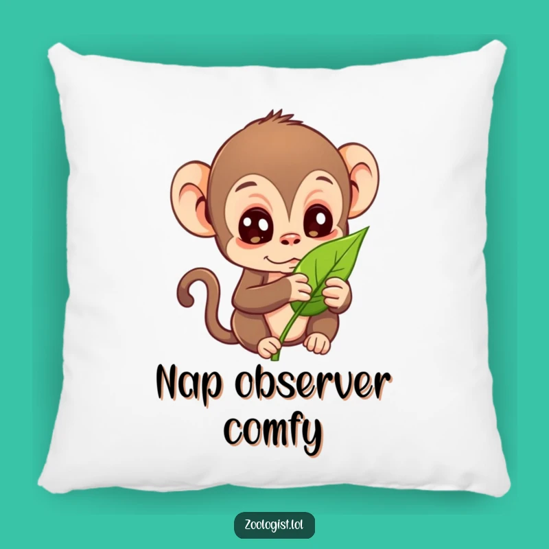 Funny Curious Monkey Pillow: Cozy and Hilarious Nature Decor