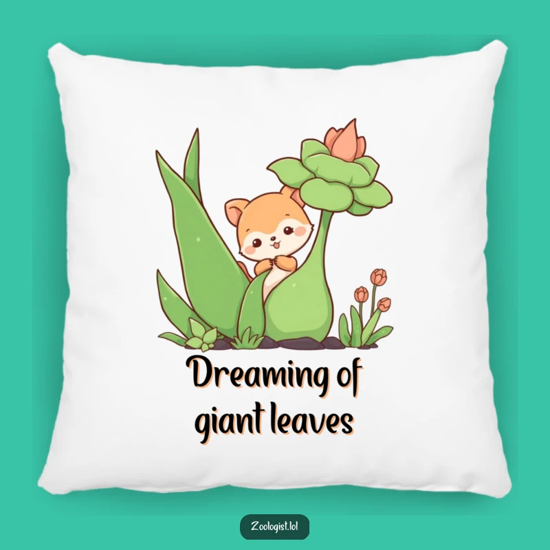 Funny Cute Animal Poking Plant Pillow - Cozy Comfort with a Laugh