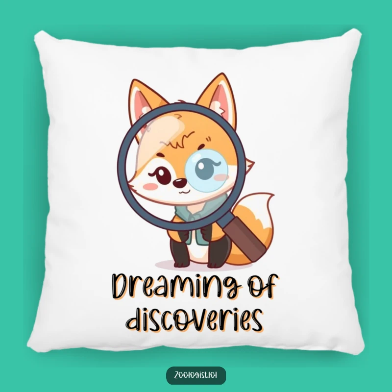 Funny Kawaii Fox Zoologist Pillow - Cute & Comfy Accent for Giggle Lovers!