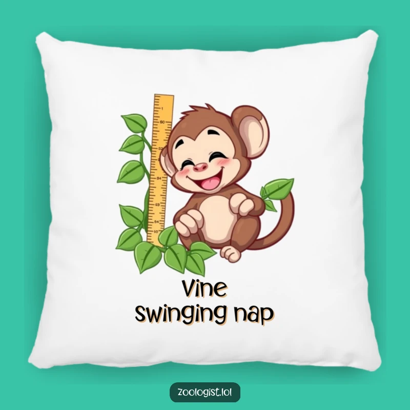 Funny Monkey Measuring Pillow: Cozy Comfort with Hilarious Jungle Vibe