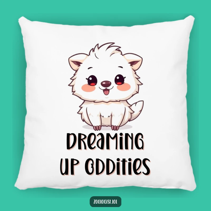 Funny Pillow: Cute Animal Artist's Delightful Sketch - Cozy & Humorous Decor!