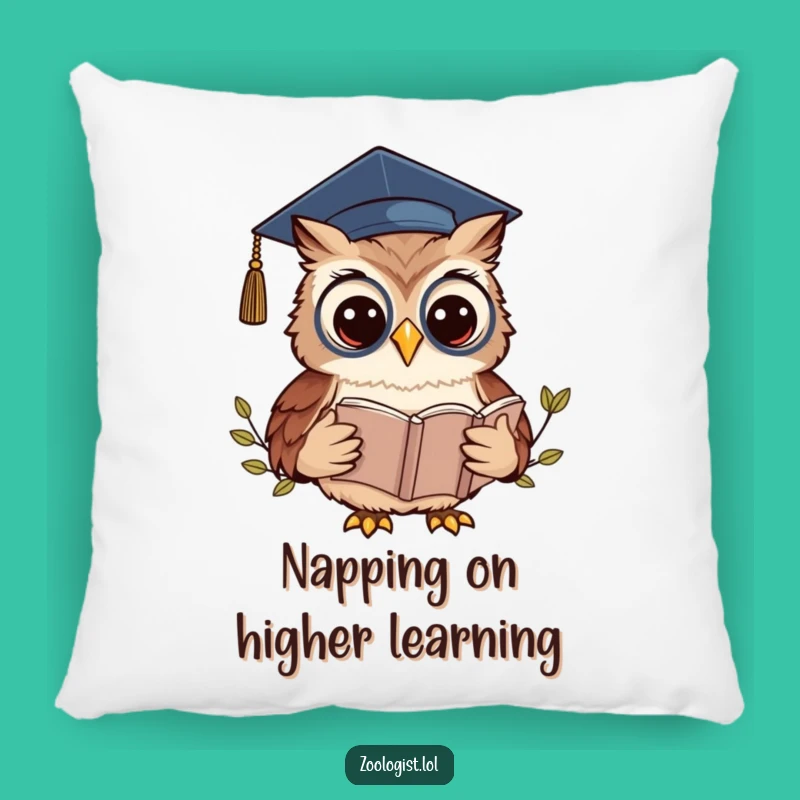 Funny Kawaii Owl Zoologist Pillow - Cozy & Clever Comfort for Smart Souls!