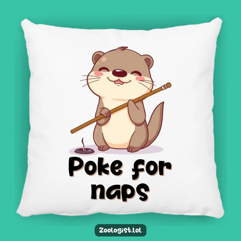 Funny Otter Poking Pillow: Cuddle Up with Comical Curiosity