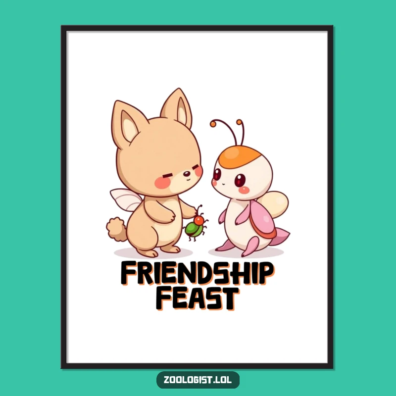 Funny Friendship Animal Art Print: Kind Digital Download, Perfect Gift