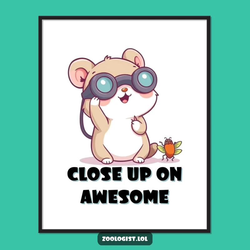 Funny Bug Explorer Digital Art: Hilarious Printable Decor for Nature Fans