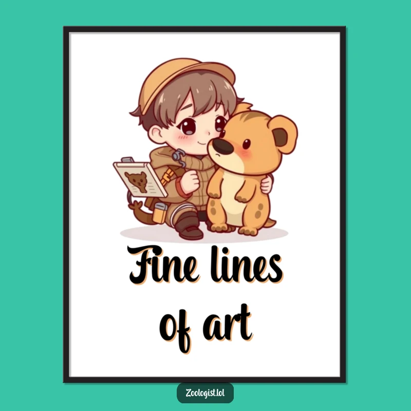 Funny Field Guide Sketch Digital Art - Instant Artistic Wall Decor Gift