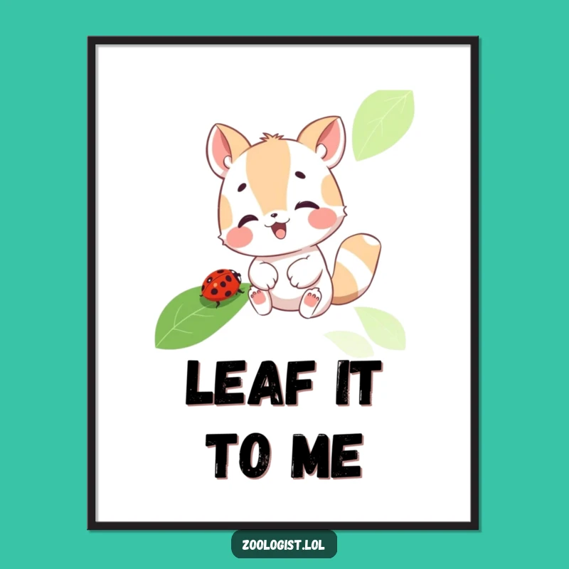 Funny Ladybug Art Print: Cute Animal Decor, Perfect Funny Gift Download