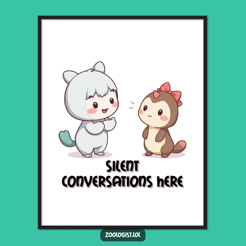 Funny Shy Creature Digital Art: Frame a Gentle Encounter!