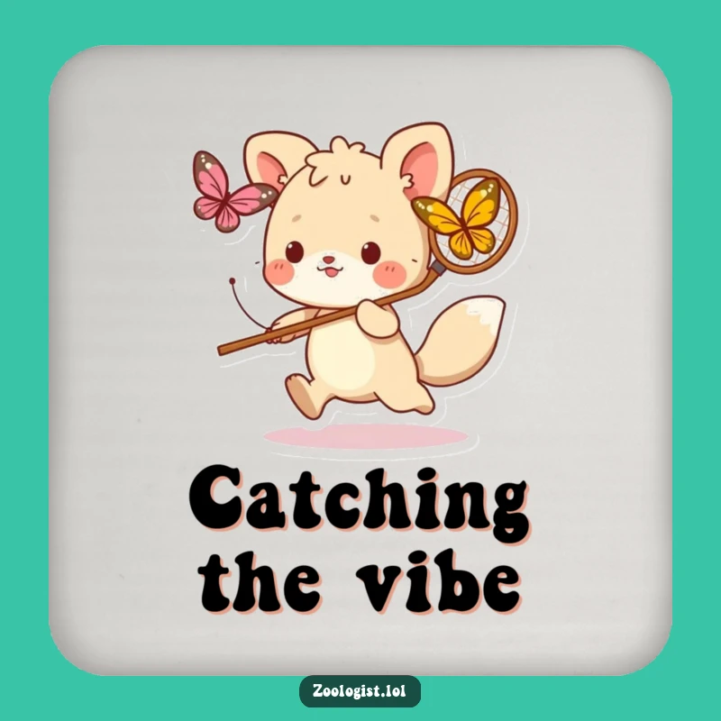 Funny Butterfly Coaster: Cute Animal Chase Decor, Perfect Funny Gift