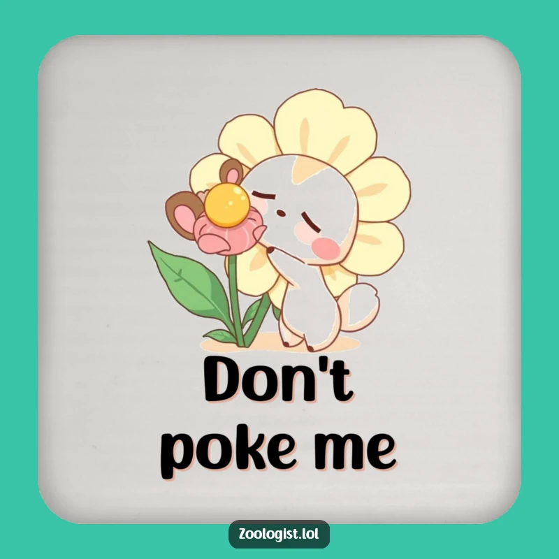 Funny Curious Animal Coaster - Small Poke Flower Drink Gift