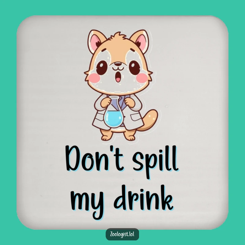 Funny Science Animal Coaster: Surprised Protection, Perfect Lab Gift