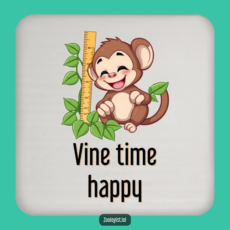 Funny Monkey Measuring Coaster: Protect Surfaces with Hilarious Jungle Art