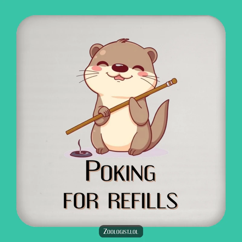 Funny Otter Poking Coasters: Protect Surfaces with Playful Poking