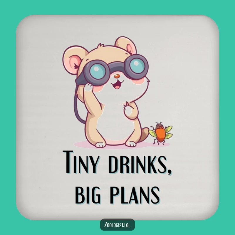 Funny Bug Explorer Coaster: Hilarious Protection for Nature Lovers' Tables