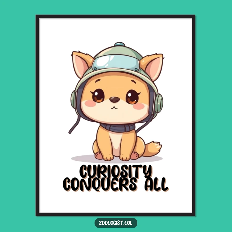 Funny Explorer Poster: Cute Animal Adventure Art, Perfect Funny Gift