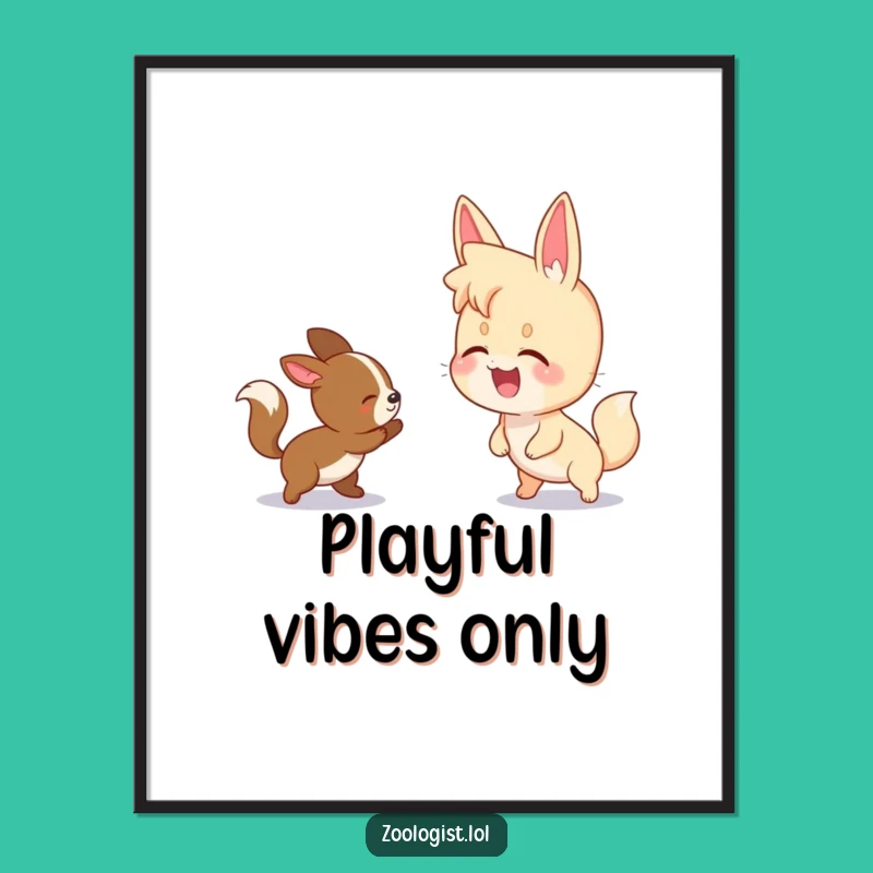 Funny Animal Chase Poster: Art That Makes You Giggle!