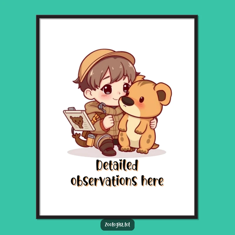 Funny Field Guide Sketch Poster - Detailed Artistry Wall Decor, Gift Idea